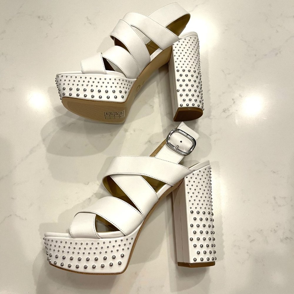 Michael Kors White Platform Sandals